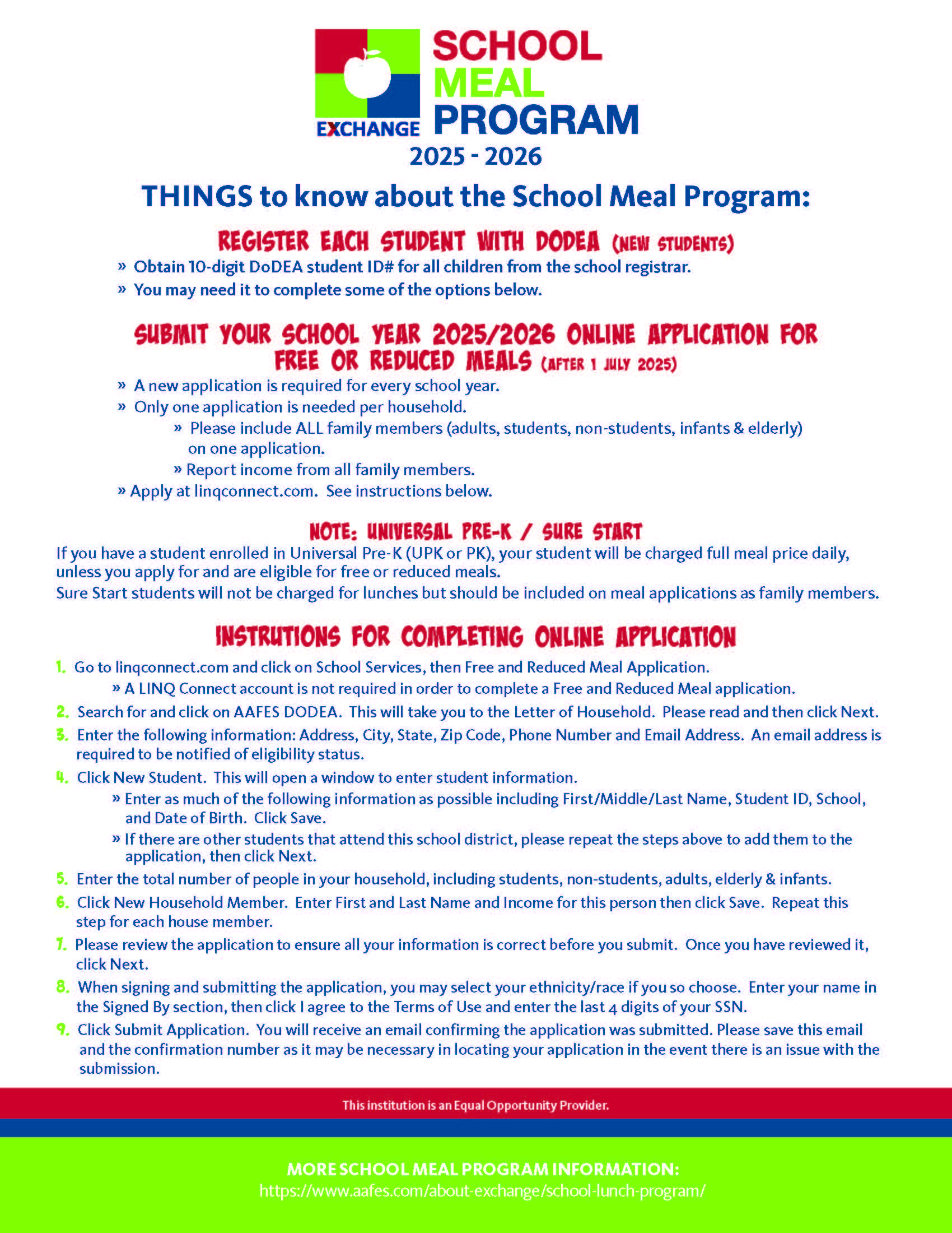 School meal program