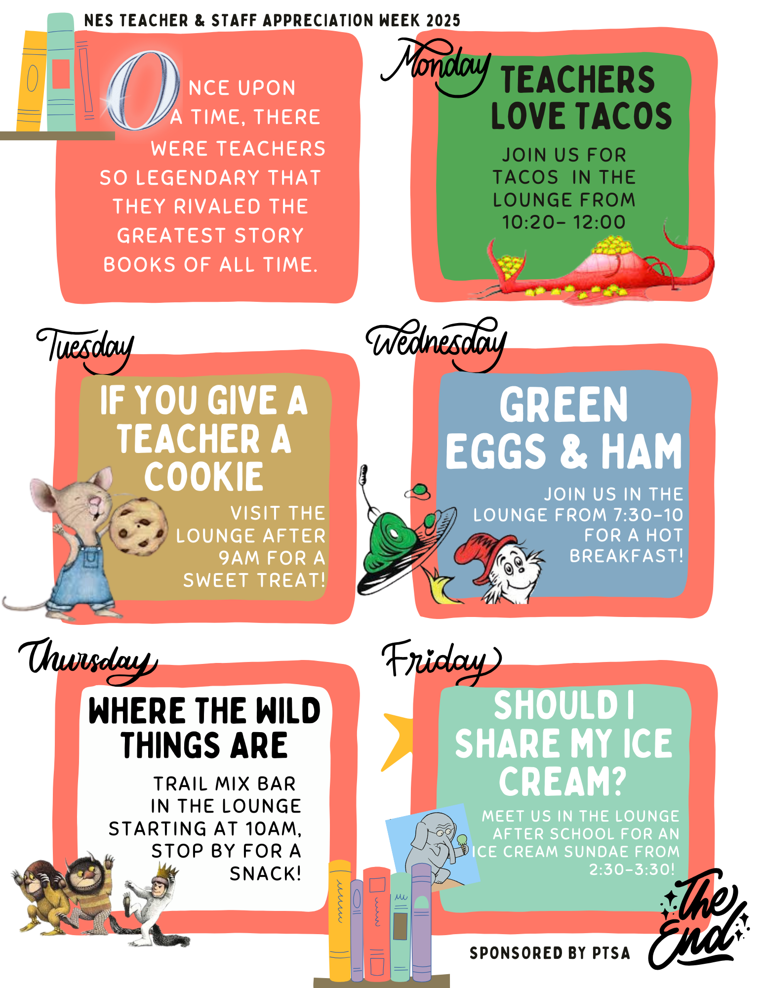 Teacher appreciation week at a glance